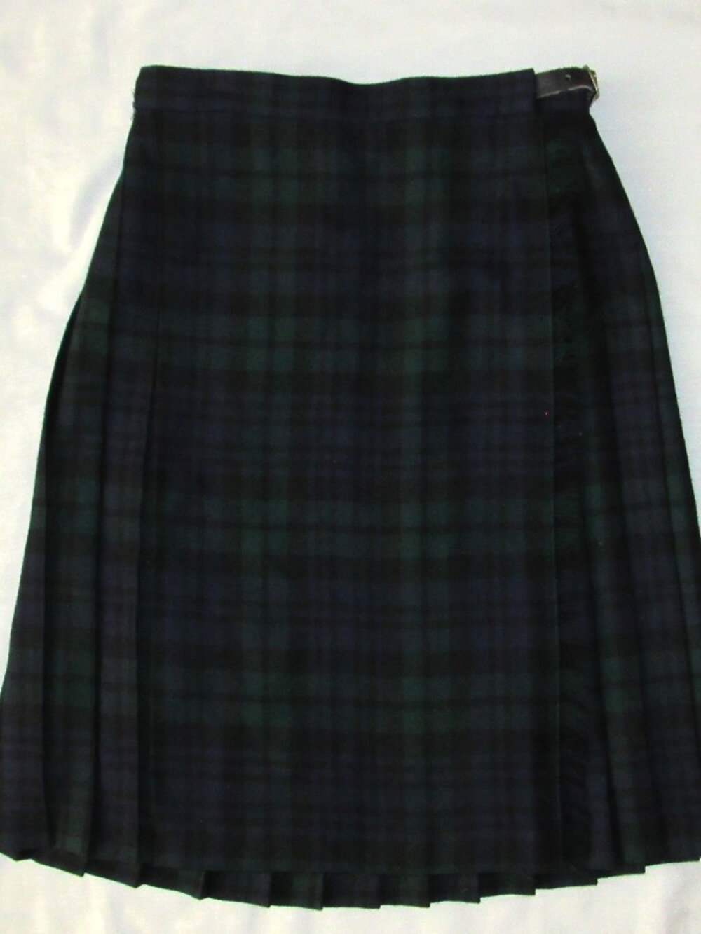 Highland Home Industries Wool Tartan Plaid Pleated Kilt Skirt Scotland Age 10